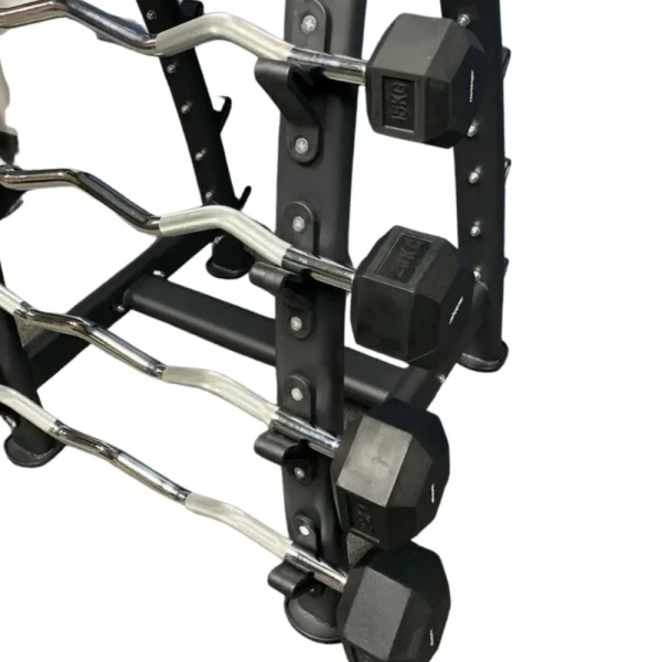 Set de Barras Curl de Peso fijo + Rack Harbinger - Imagen 4