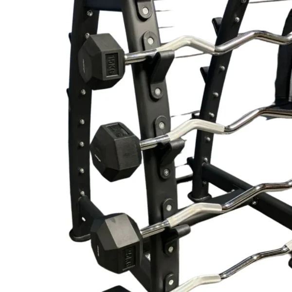 Set de Barras Curl de Peso fijo + Rack Harbinger - Imagen 5